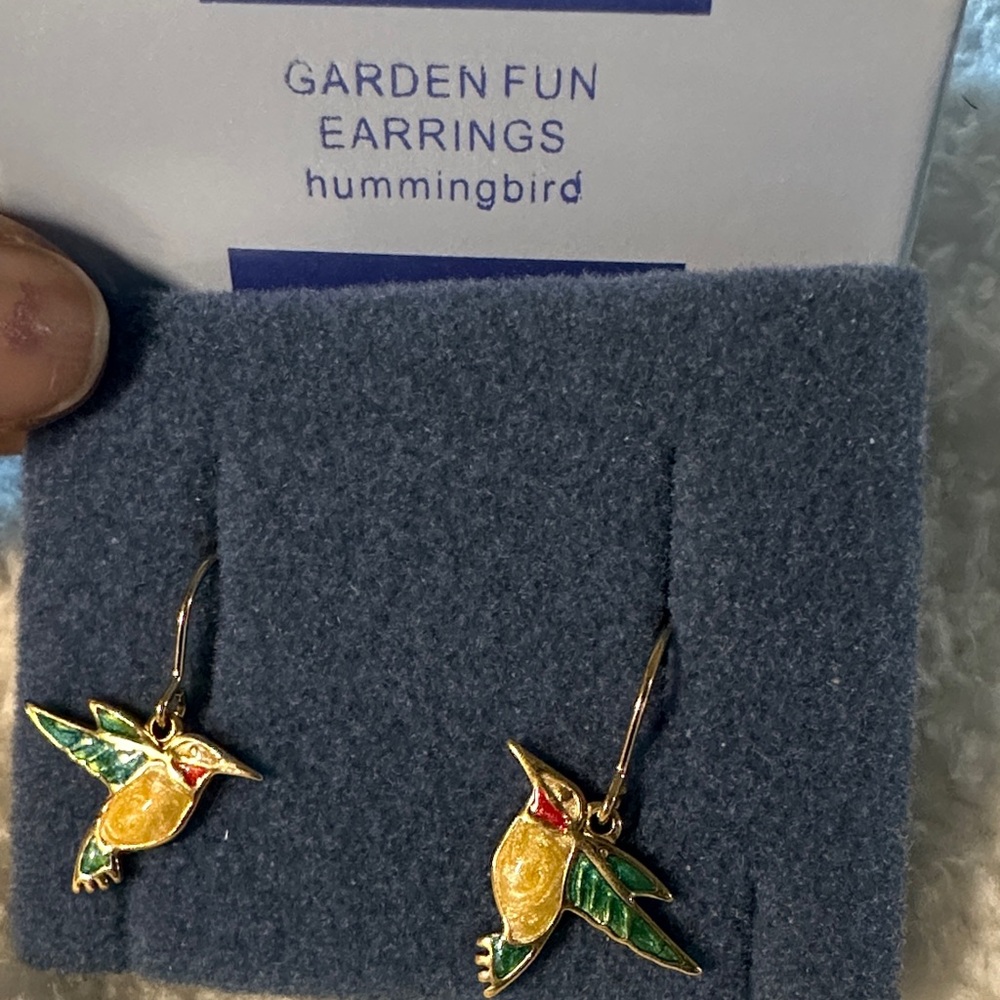 Avon GARDEN FUN Hummingbird Earrings